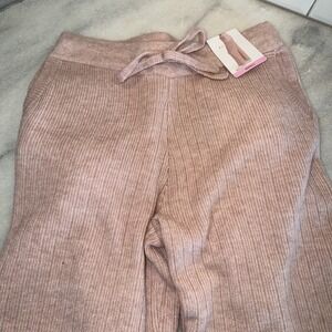 Womens DKNY Cashmere Blend Sweater Knit Pants Pink Size SM NWT